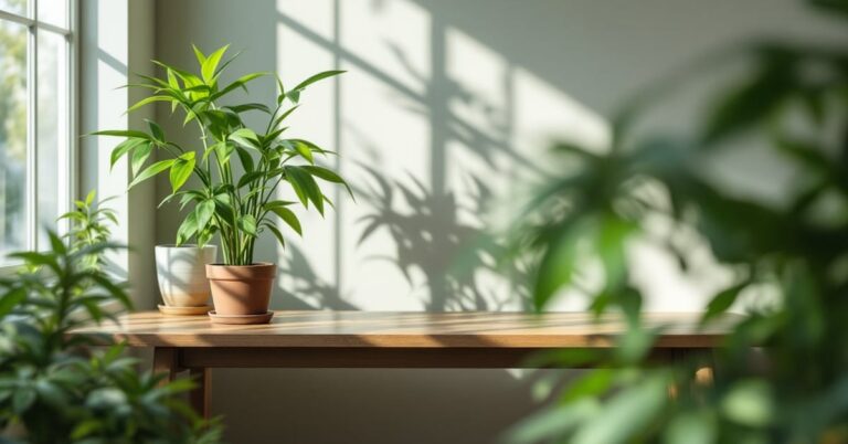 Plantes bambou d'intérieur en pot dans un salon moderne — plantes bambou interieur