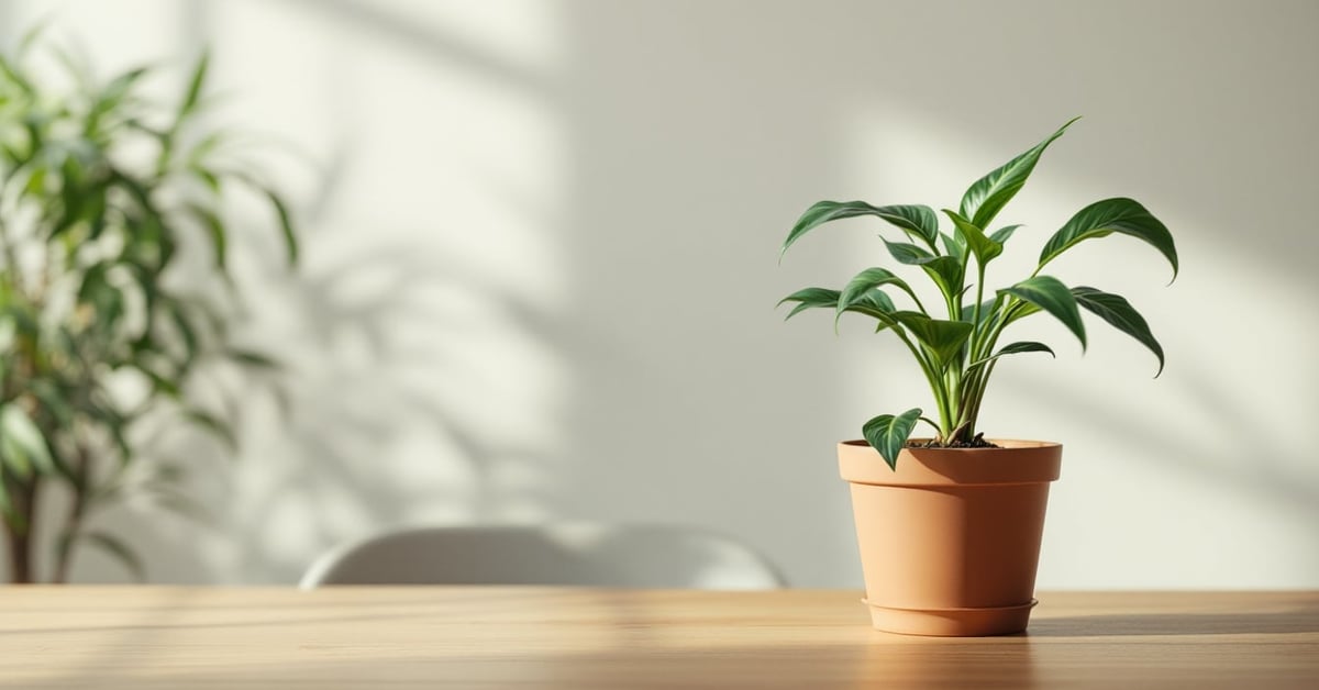 Plantes d'intérieur dépolluantes disposées dans un appartement moderne baigné de lumière naturelle