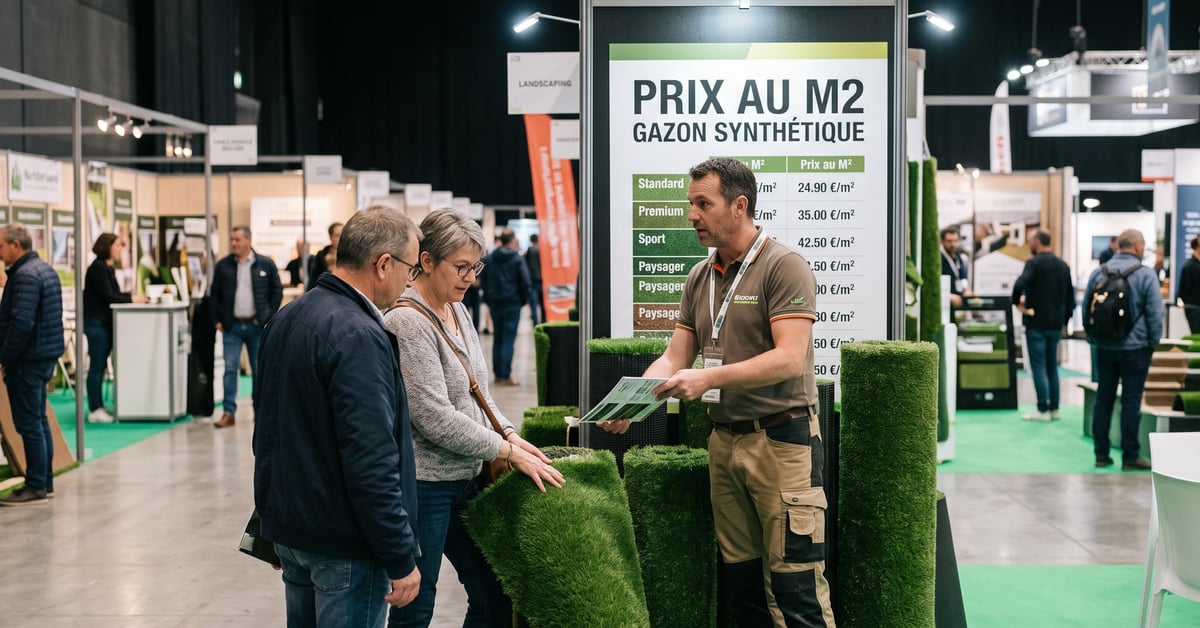 Prix au m² du gazon synthétique : installation sur une terrasse moderne