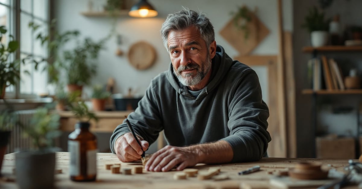 Construction d'un siège en bois artisanal, projet de bricolage accessible avec outils et planches de bois