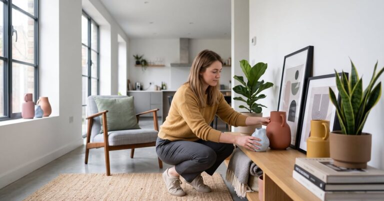 Intérieur moderne aux couleurs tendances en décoration, palette harmonieuse et atmosphère contemporaine